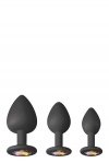 Набір анальних пробок силікон NS Novelties GLAMS SPADES TRAINER KIT BLACK (T280776)