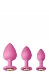 Набір анальних пробок силікон NS Novelties GLAMS SPADES TRAINER KIT PINK (T280777)