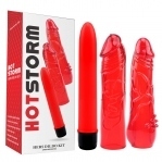 Набор вибратор + 2 насадки Chisa Hotstorm Hers Dildo Kit (CH14637)