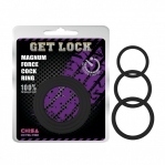 Набір ерекційних кілець чорні 3 шт Chisa Get Lock