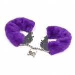 Наручники металлические Roomfun с толстым фиолетовым мехом FURRY CuffS (810387)