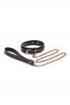 Ошейник с поводком NS Novelties BONDAGE COUTURE COLLAR AND LEASH BLACK (T280946)