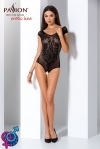 Бодистокинг Passion BS064 black, боди, закрытое плечо (PBS064B)