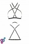 Портупея-стрепы KELIS BRA black S/M - Passion Exclusive (PS27502)