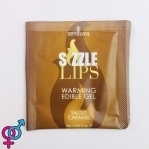 Пробник массажного геля Sensuva - Sizzle Lips Salted Caramel (6 мл) (SO3379)