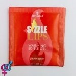 Пробник массажного геля Sensuva - Sizzle Lips Strawberry (6 мл) (SO3380)