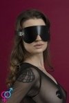 Маска на глаза Feral Feelings - Blindfold Mask, натуральная кожа, черная (SO3412)