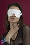 Маска на очі Feral Feelings - з зав'язаними очима Mask, натуральна шкіра, біла (SO3414)