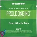 Пролонгирующая серветка Doc Johnson Delay Wipe For Men з екстрактом женьшеню (SO3486)