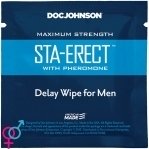 Пролонгирующая салфетка Doc Johnson Sta-Erect Delay Wipe For Men с феромонами (SO3489)