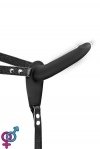 Страпон з вібрацією Fetish Tentation Vibrating Strap-On with Dildo Black (SO3749)