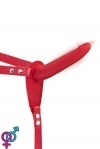 Страпон з вібрацією Fetish Tentation Vibrating Strap-On with Dildo Red (SO3753)