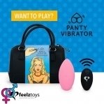 Вибратор в трусики FeelzToys Panty Vibrator Pink с пультом ДУ, 6 режимов работы, сумочка-чехол (SO3849)