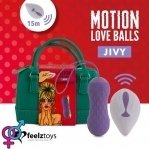 Вагинальные шарики с массажем и вибрацией FeelzToys Motion Love Balls Jivy с пультом ДУ, 7 режимов (SO3852)