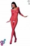 Бодистокинг з крупною сіткою Passion BS077 red (SO4157)