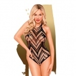 Боди с геометрическим орнаментом Penthouse - Go Hotter Black S/L (SO4381)
