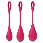 Набор йони бусин Satisfyer Yoni Power 1 Red, диаметр 2-2,5-3см, вес 22-46-74гр (SO5547)