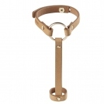 Пара браслетов на запястье и палец Bijoux Indiscrets MAZE Hand Bracelet Harness Brown, экокожа (SO5944)