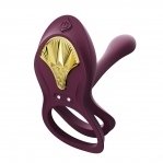 март ерекційне кільце Zalo — BAYEK Velvet Purple, подвійне з ввідною частиною (SO6645)