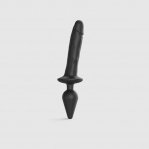 Анальная пробка с дилдо Strap-On-Me SWITCH PLUG-IN REALISTIC DILDO BLACK - XXL (SO6830)