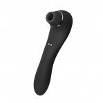Вакуумний стимулятор з вібрацією Wooomy Smoooch Black Clitoral Suction & Vibration (SO7410)