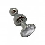 Анальна пробка Wooomy Lollypop Double Ball Metal Plug L (SO7421)