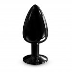 Металева анальна пробка із прикрасою у вигляді кристалу Dorcel - Diamond Plug BLACK L (SO7810)