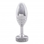Металева анальна пробка DOXY Butt Plug RIBBED, 3,3 см (SO8031)