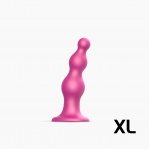 Насадка для страпону Strap-On-Me Dildo Plug Beads Framboise Metallic XL (SO8988)