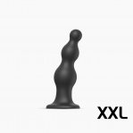 Насадка для страпона Strap-On-Me Dildo Plug Beads Black XXL (SO8989)