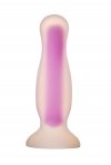 Анальна пробка, що світиться Dream Toys RADIANT SOFT SILICONE GLOW IN THE DARK PLUG MEDIUM PURPLE (DT22044)