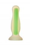 Светящаяся анальная пробка Dream Toys RADIANT SOFT SILICONE GLOW IN THE DARK PLUG SMALL GREEN (DT22043)