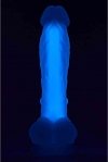Светящийся фаллоимитатор Dream Toys RADIANT SOFT SILICONE GLOW IN THE DARK DILDO MEDIUM PURPLE (DT22047)