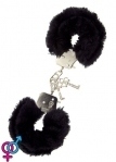 Наручники METAL HANDCUFF WITH PLUSH, BLACK (T160031)