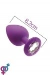 Анальная пробка MAI WITH STONE, M PURPLE (T370130)