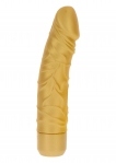 Вибратор реалистичный Gold Dicker, золотистый (TJ10187)