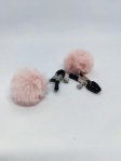 Зажимы на соски DS Fetish Nipple clamps metal poliester pink (201300082)
