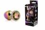 Радужная анальная пробка GLEAMING LOVE MULTICOLOUR PLUG MEDIUM (DT21782)