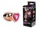 Анальна пробка з серцем GLEAMING LOVE ROSE GOLD PLUG SMALL (DT21789)