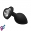 Анальная Black Silicone Heart Diamond, M (820167)