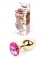 Анальна пробка з червоним каменем Plug-Jewellery Gold PLUG-Pink (64-00017)