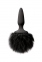 Анальная пробка с мягким пушистым хвостом кролика BUNNY TAILS MINI BLACK BLACK FUR (T280985)