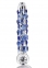Фаллоимитатор стеклянный с рельефом Diamond Dazzler прозрачный с голубым, 18 см х 3.5 см (TJ10614)