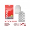 Мини мастурбатор нереалистичный Tenga Pocket Block Edge, с рельефом, белый (TN54166)