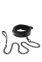Нашийник з повідцем BLAZE LUXURY COLLAR AND LEASH CROCO BLACK