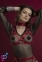 Портупея на грудь Feral Feelings - Harness Bra, лиф, натуральная кожа, цвет красный (SO3437)