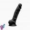 Фаллоимитатор SilexD Vetus Black (MODEL 1 size 8in), двухслойный, силикон+Silexpan, диаметр 4,2см (SO4471)