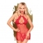 Комплект сорочка в стилі 60-х і трусики з доступом Penthouse - Libido Boost Red S/M (SO5277)