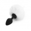 Силиконовая анальная пробка М Art of Sex - Silicone Butt plug Rabbit Tail, Белый (SO6695)