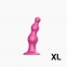 Насадка для страпона Strap-On-Me Dildo Plug Beads Framboise Metallic XL (SO8988)